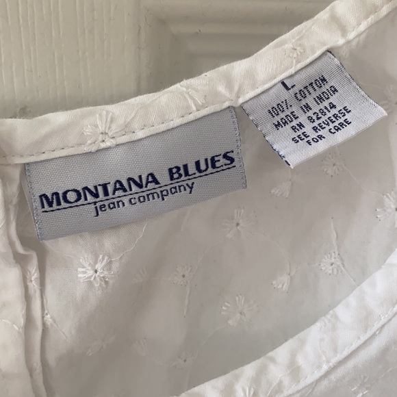 White Embroidered Cotton Tank - Picture 5 of 6